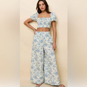 SOLID & STRIPED Twyla Wide-Leg Pants, Toi